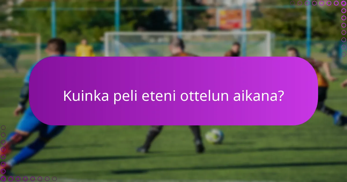 Kuinka peli eteni ottelun aikana?